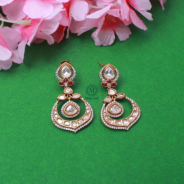 Bhawna Ruby Polki Designer Earrings