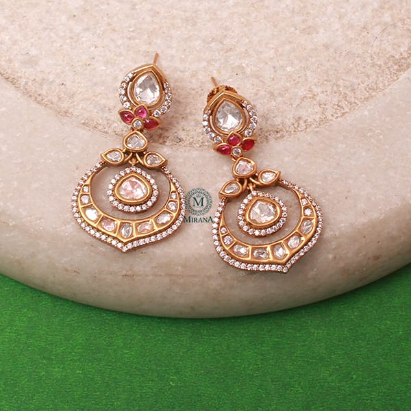 Bhawna Ruby Polki Designer Earrings