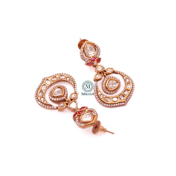 Bhawna Ruby Polki Designer Earrings