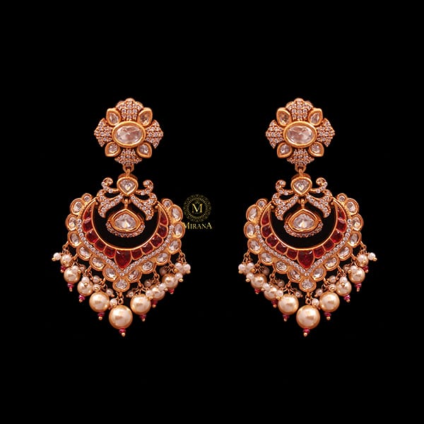 Divishka Ruby Polki Designer Chandbalis