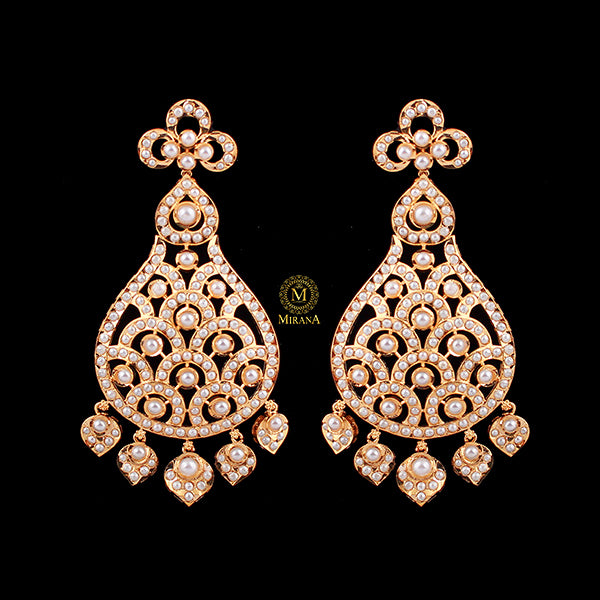 Ishita Pearl Jadau Designer Earrings