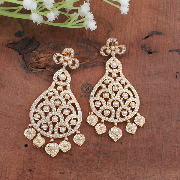 Ishita Pearl Jadau Designer Earrings