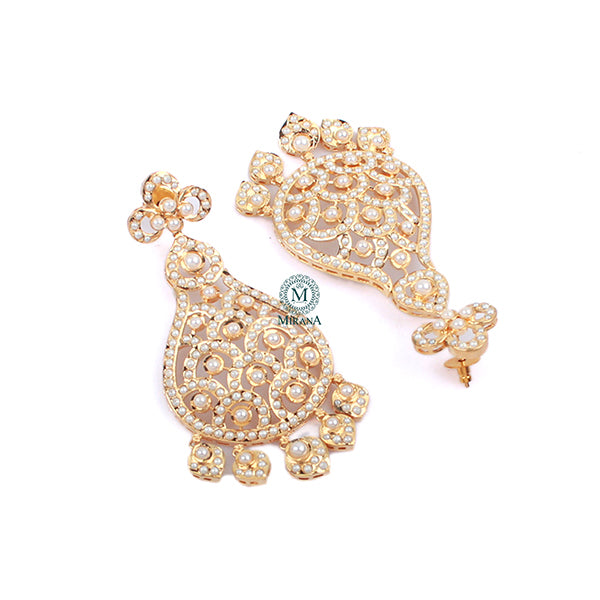 Ishita Pearl Jadau Designer Earrings