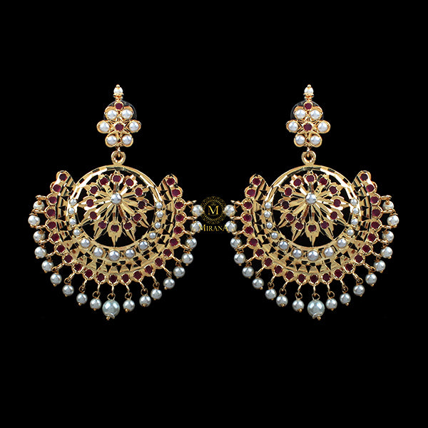Irya Ruby Jadau Designer Chandbalis