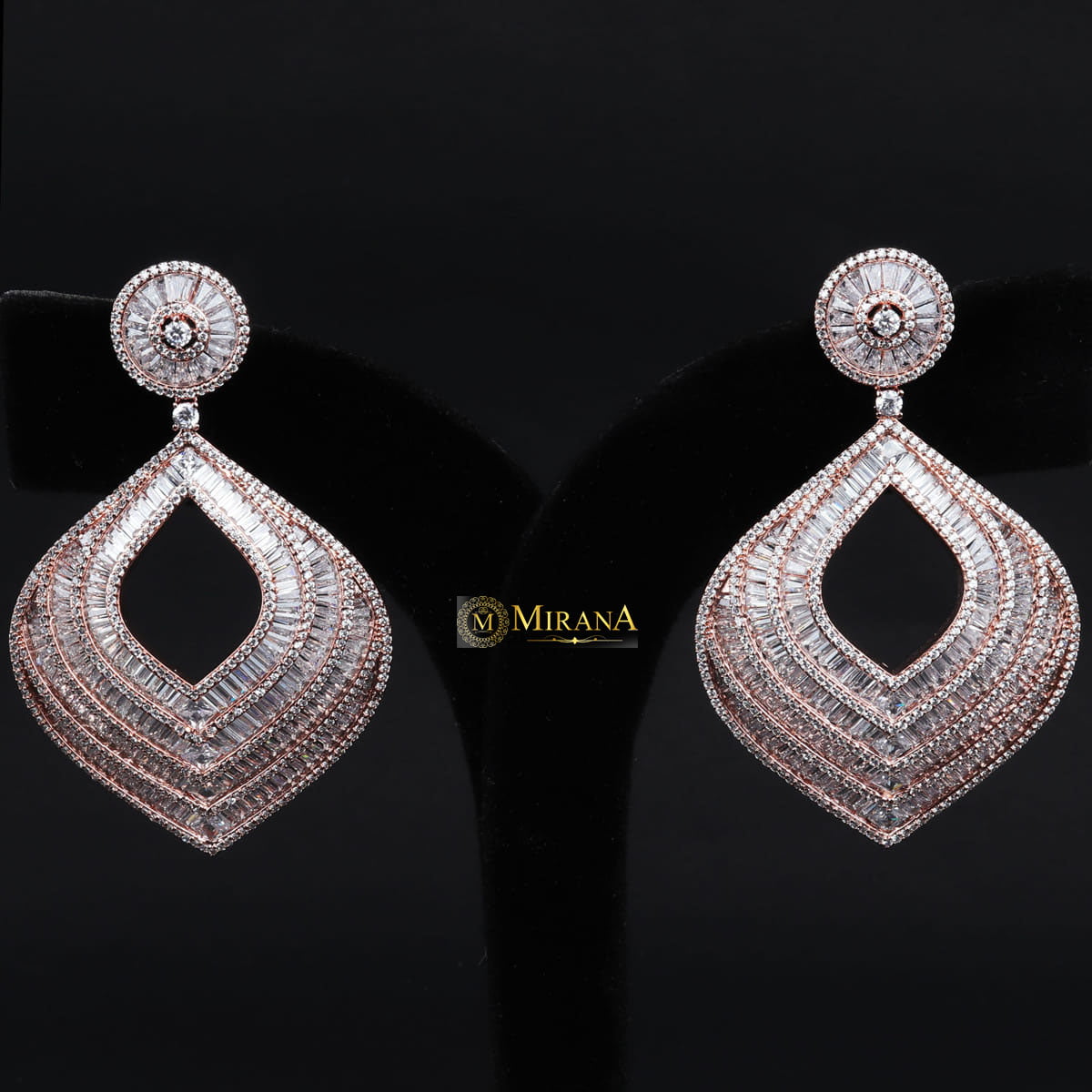 Radiant Cut Work Earrings