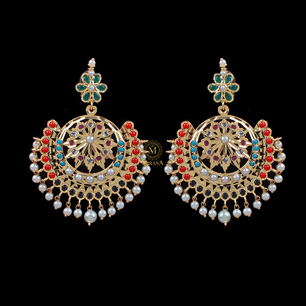 Irya Multi Jadau Designer Chandbalis