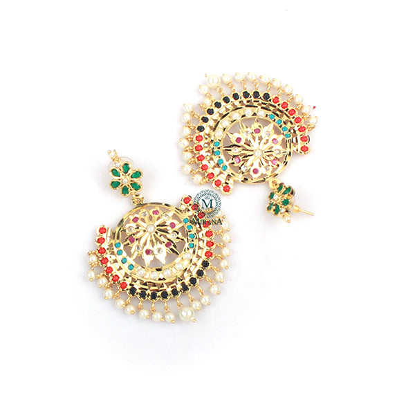 Irya Multi Jadau Designer Chandbalis