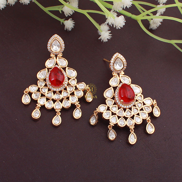 Kajal Ruby Polki Designer Earrings