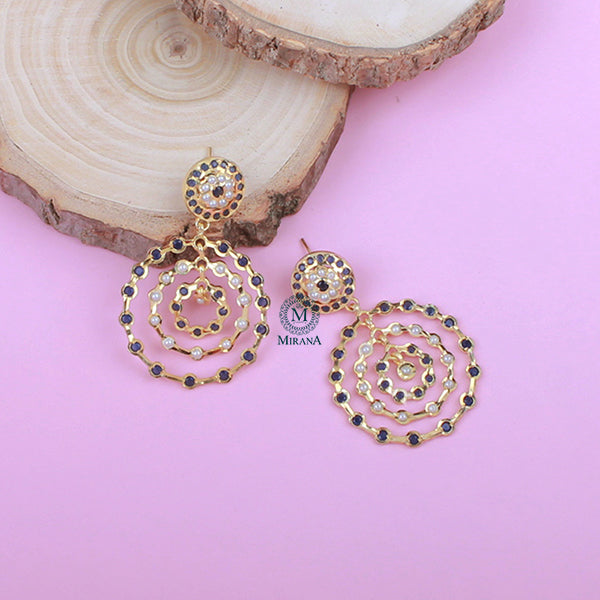 Aanya Blue Jadau Designer Earrings