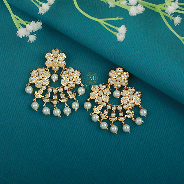 Purna Pearl Jadau Designer Earrings