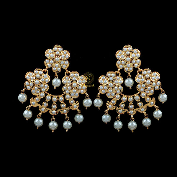 Purna Pearl Jadau Designer Earrings