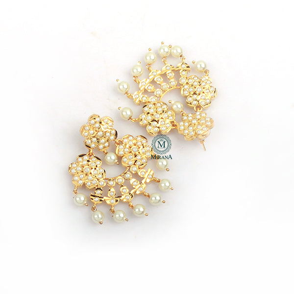 Purna Pearl Jadau Designer Earrings