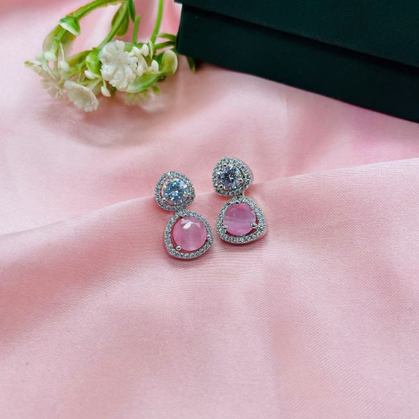 Ara Triangle Two Step Designer Colored Earrings