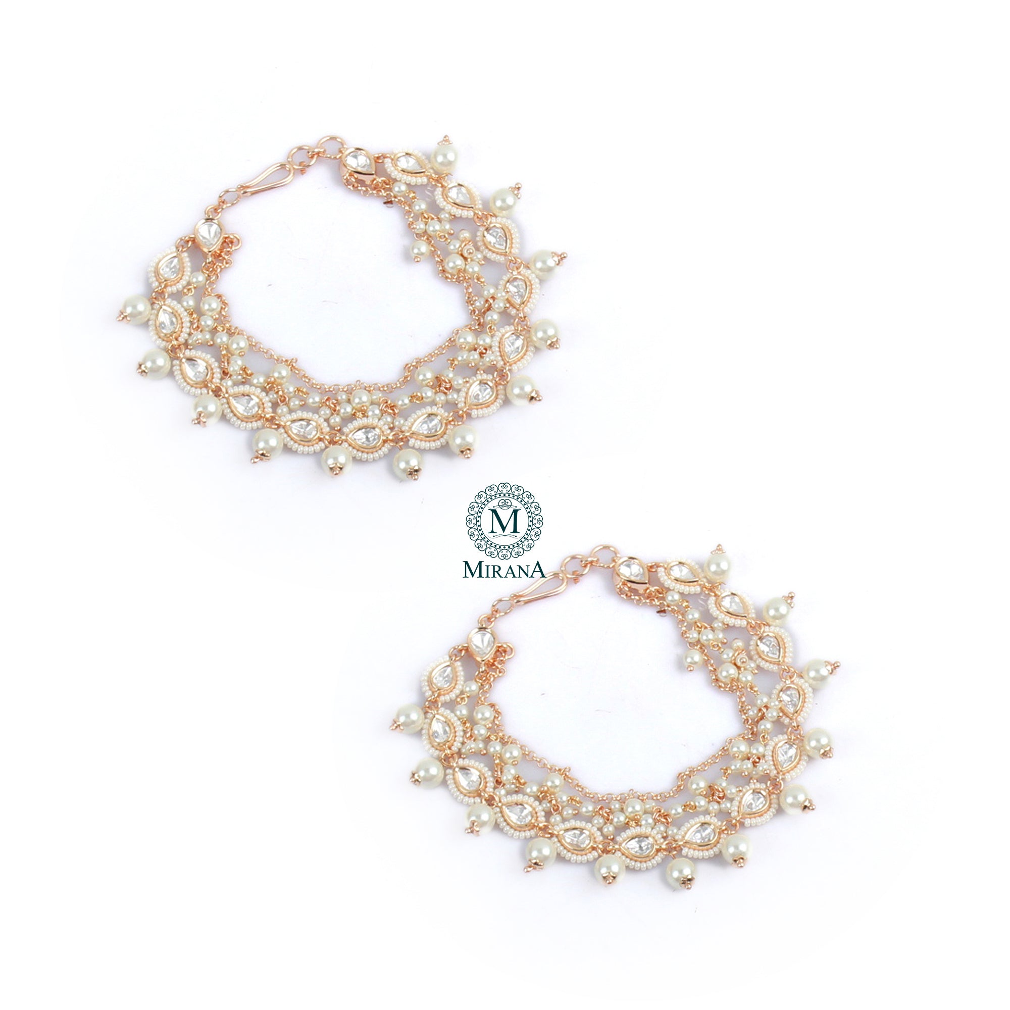 Kritika Polki Designer Ear Chains