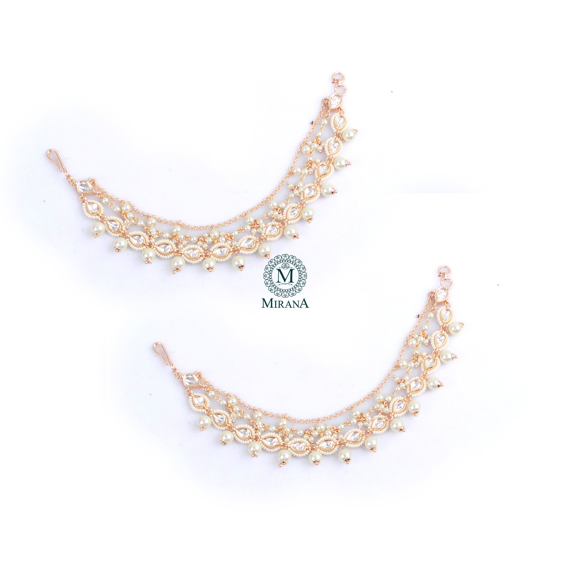 Kritika Polki Designer Ear Chains