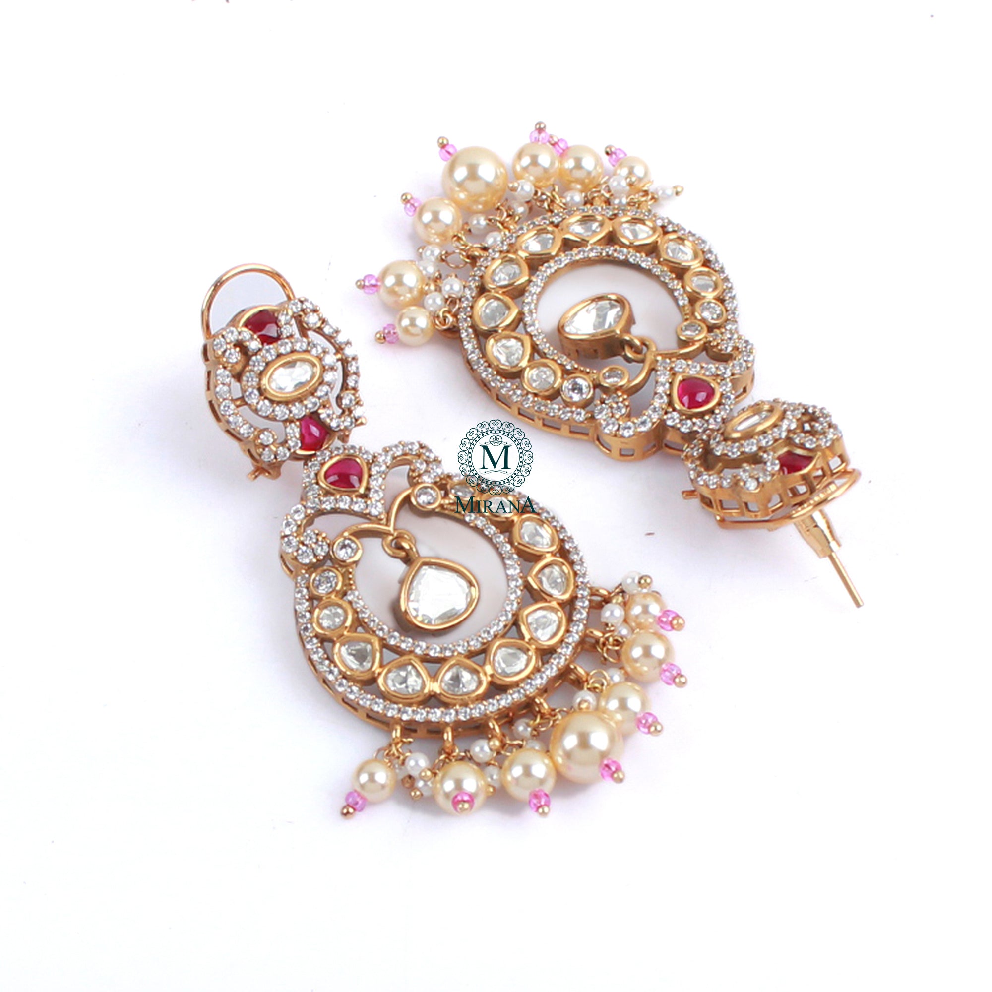 Fida Ruby Polki Designer Chandbalis