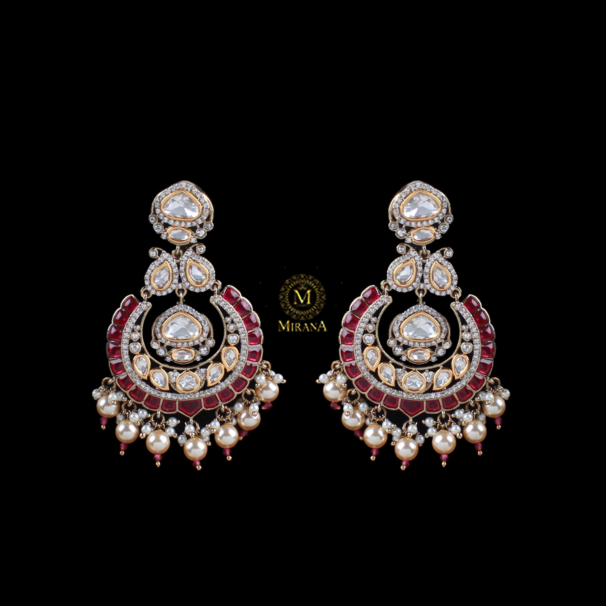Bidaai Ruby Polki Designer Chandbalis