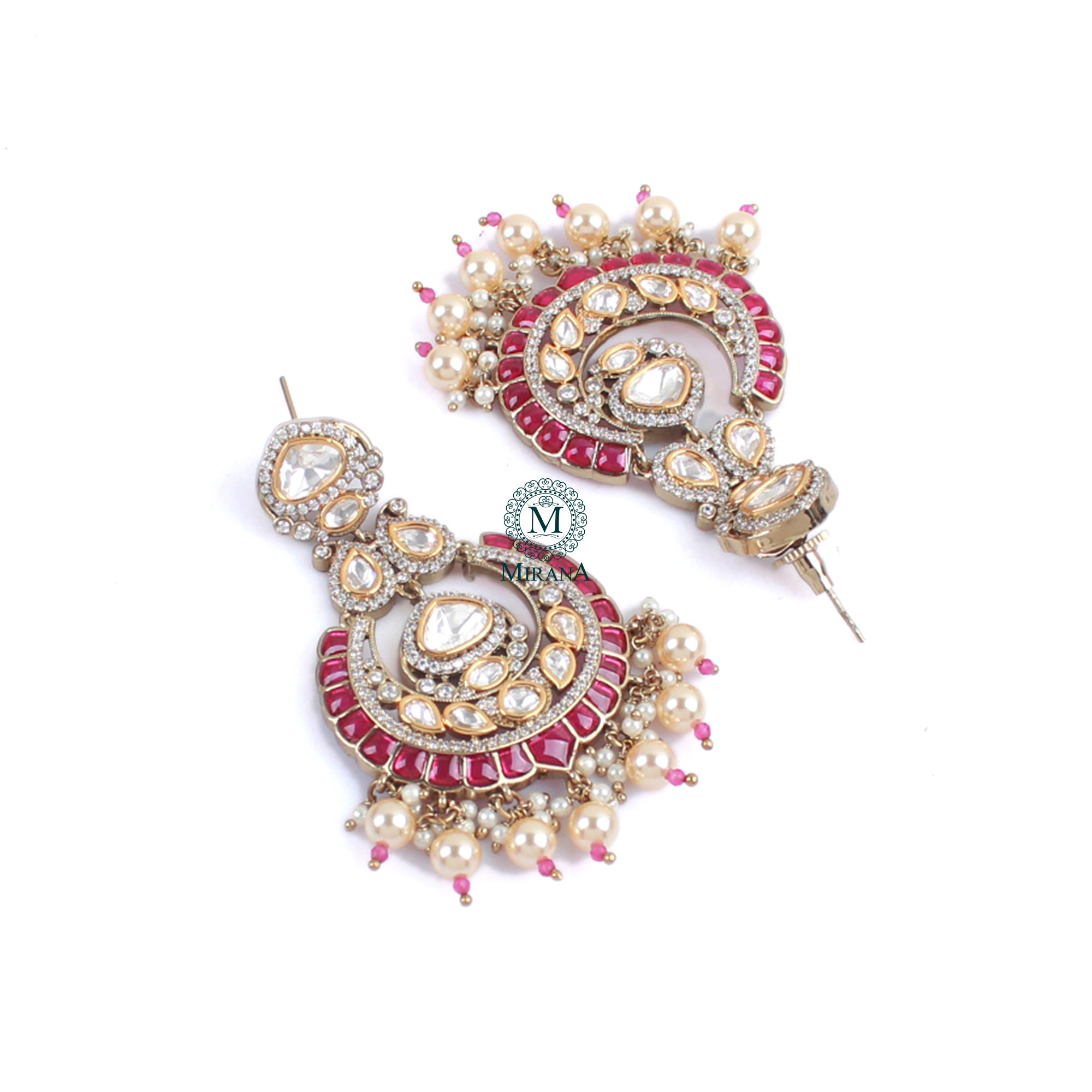 Bidaai Ruby Polki Designer Chandbalis