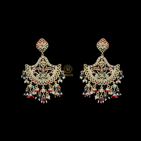 Falisha Multi Colour Jadau Designer Earrings