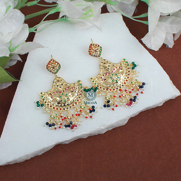 Falisha Multi Colour Jadau Designer Earrings