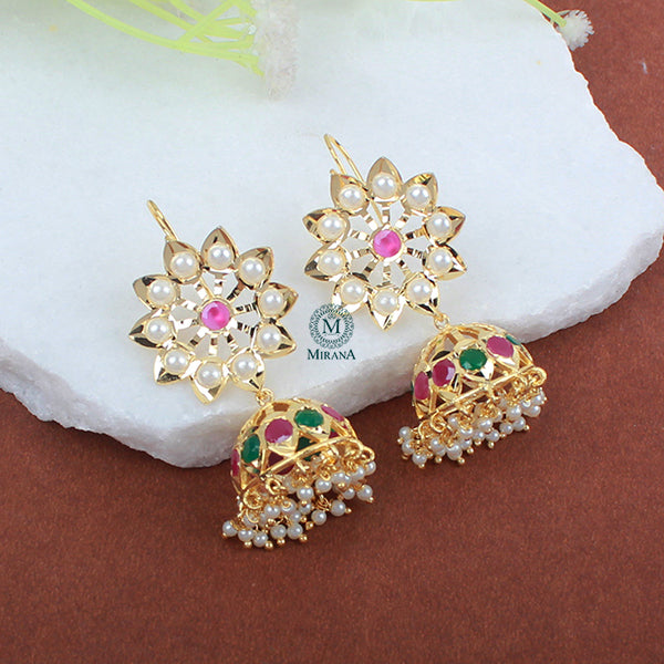 Madhubala Jadau Designer Jhumki