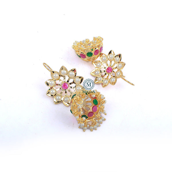 Madhubala Jadau Designer Jhumki
