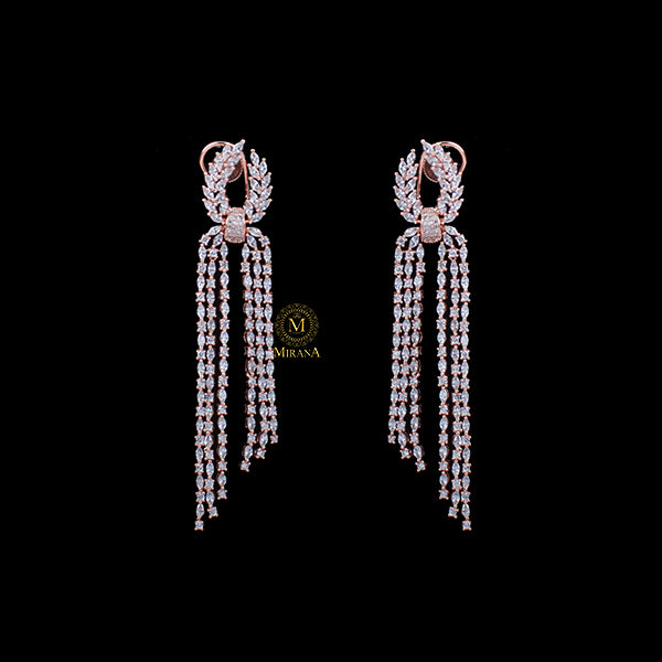 Claire CZ Designer Cocktail Earrings