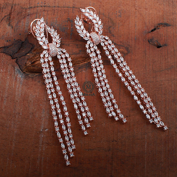 Claire CZ Designer Cocktail Earrings