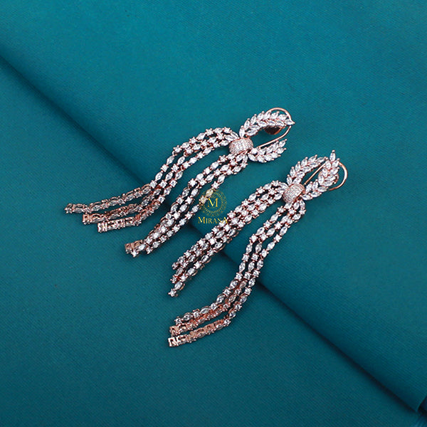Claire CZ Designer Cocktail Earrings
