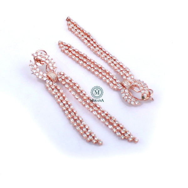 Claire CZ Designer Cocktail Earrings