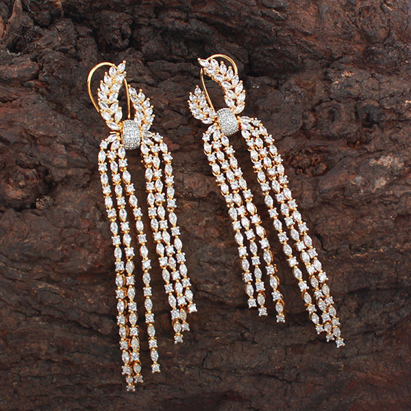 Claire CZ Designer Cocktail Earrings