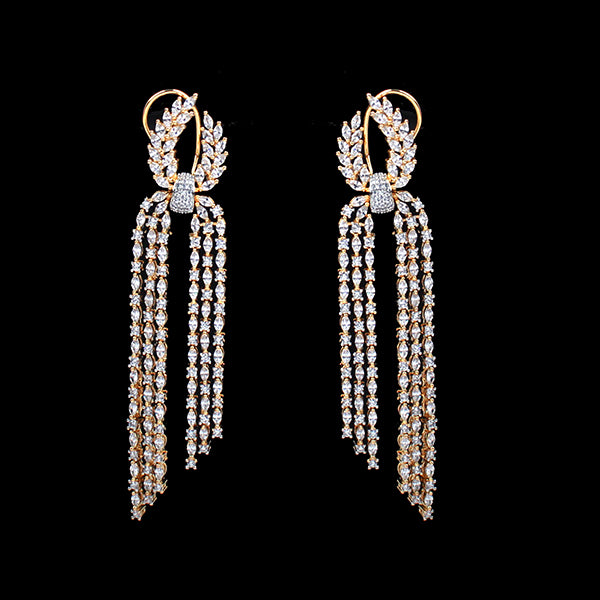 Claire CZ Designer Cocktail Earrings