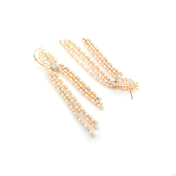 Claire CZ Designer Cocktail Earrings