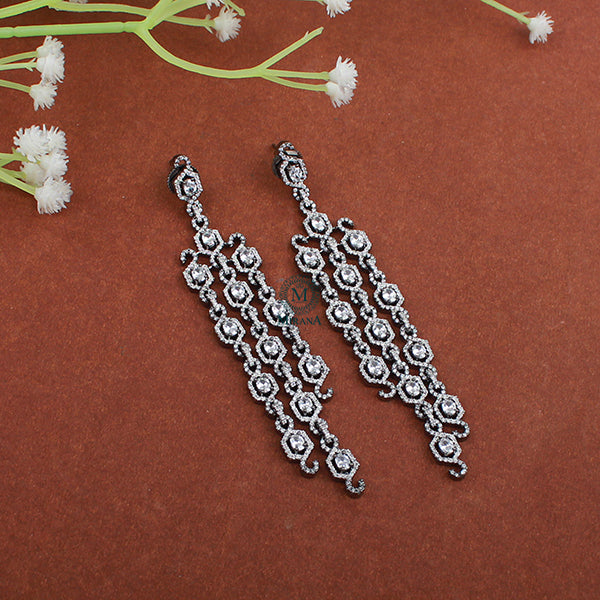 Kitty CZ Designer Cocktail Earrings