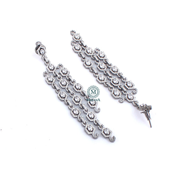 Kitty CZ Designer Cocktail Earrings