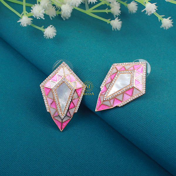 Cora Multi Colour MOP CZ Designer Studs
