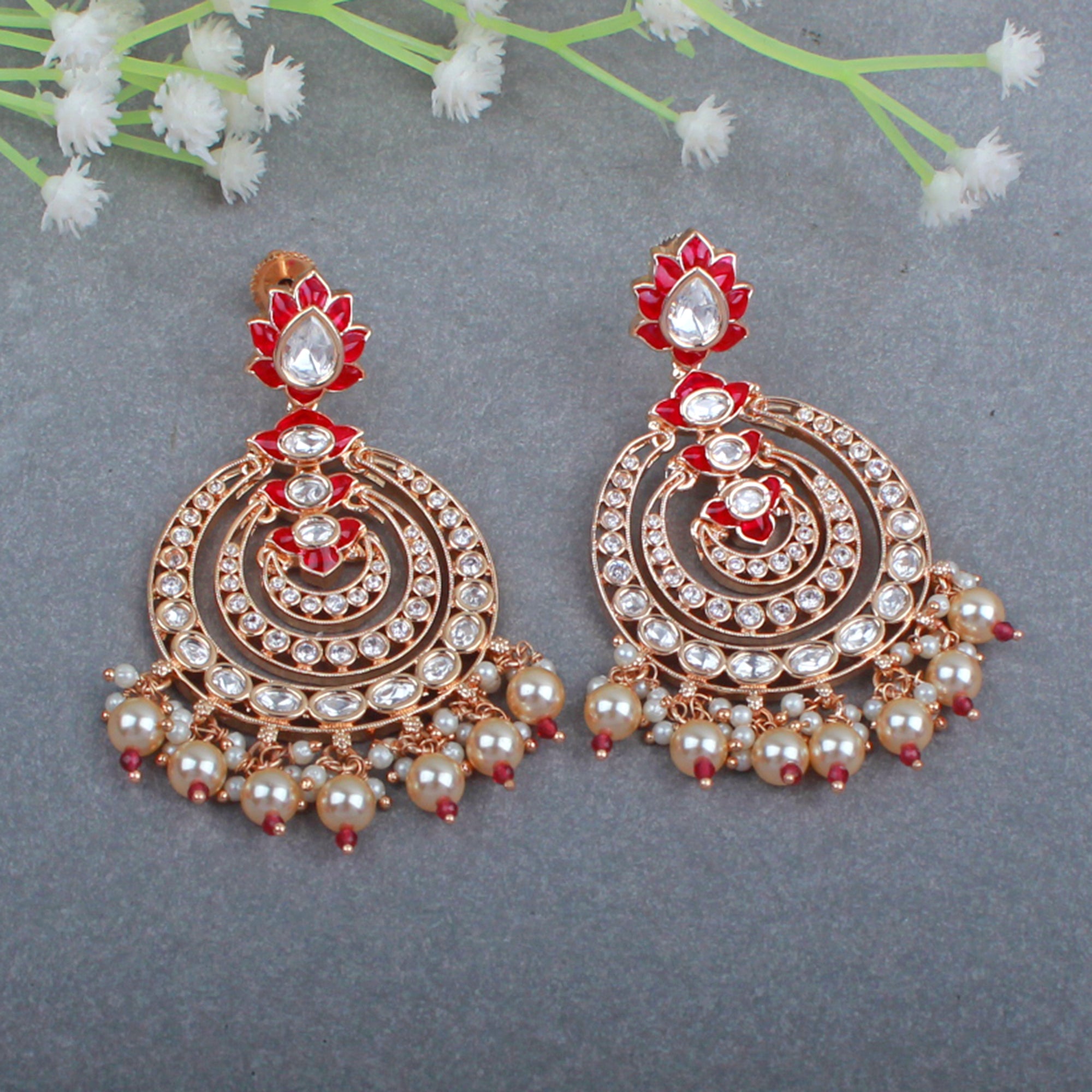 Ishanya Ruby Polki Designer Chandbalis