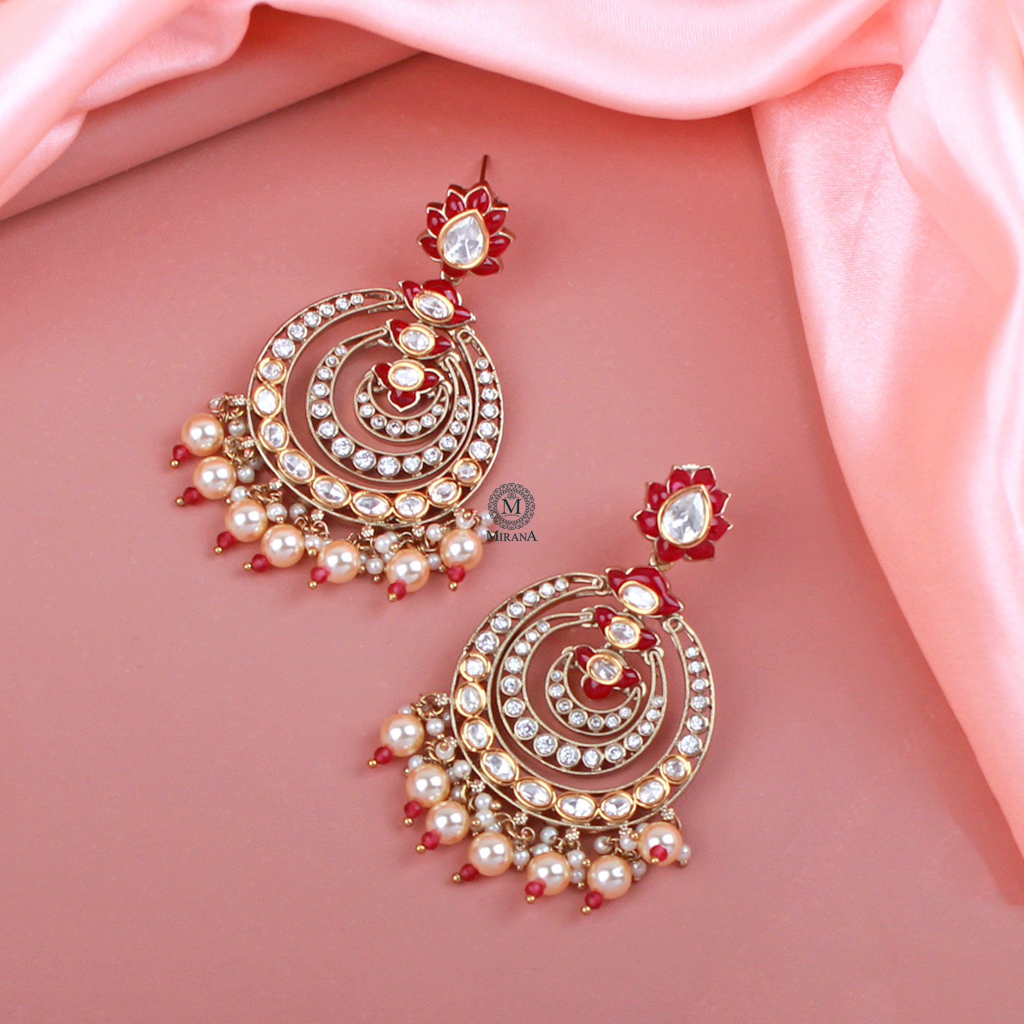 Ishanya Ruby Polki Designer Chandbalis