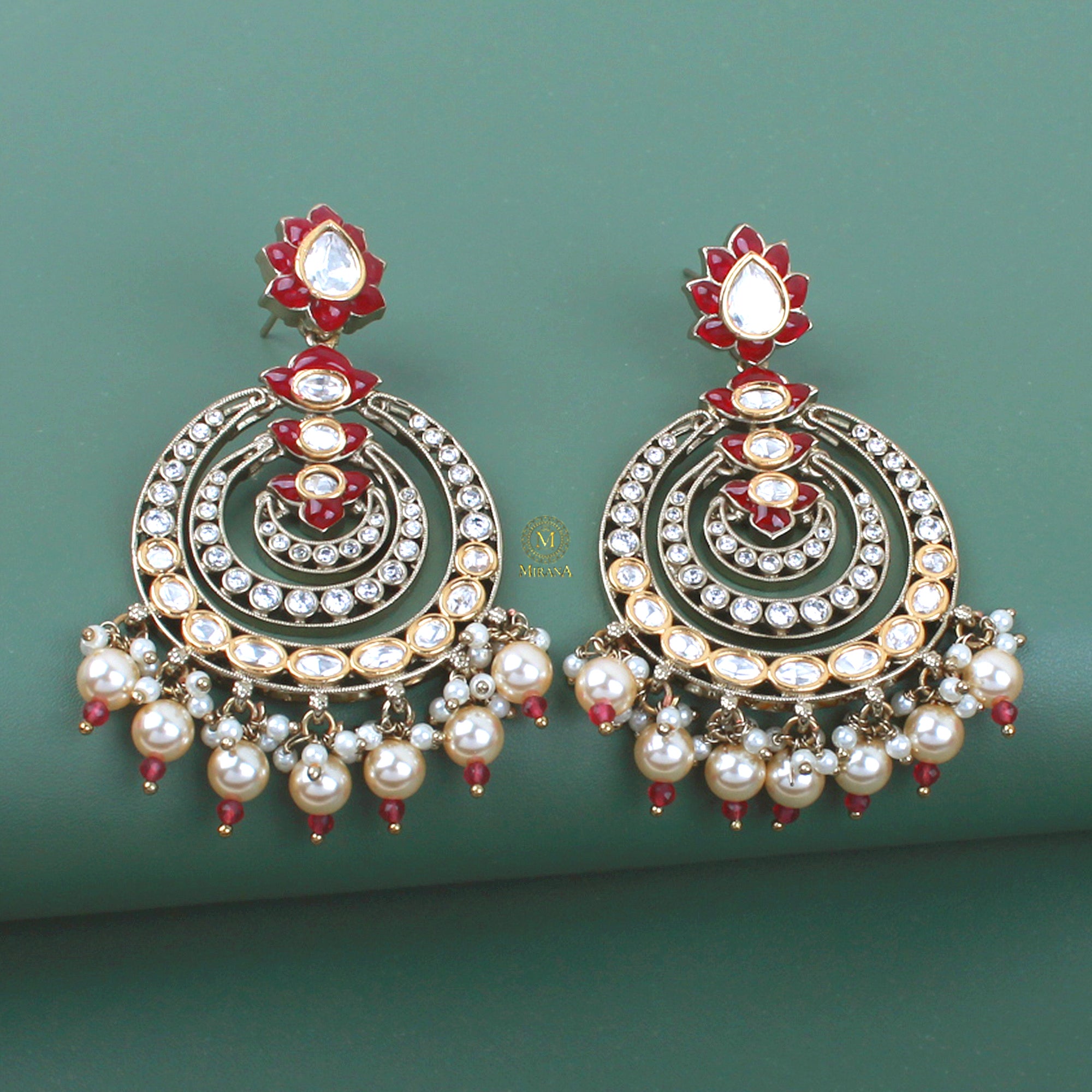Ishanya Ruby Polki Designer Chandbalis