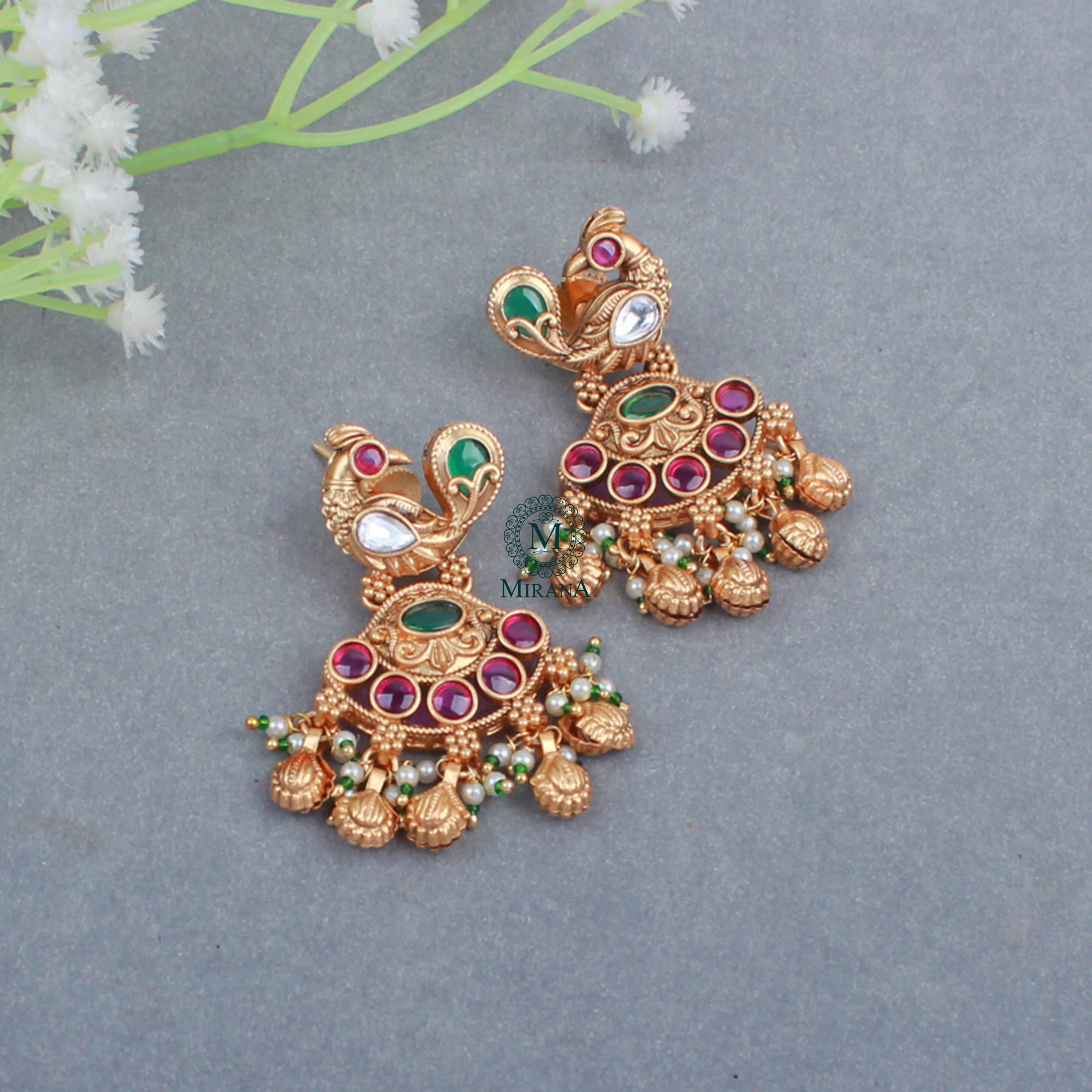 Morni Pearl Antique Designer Earrings