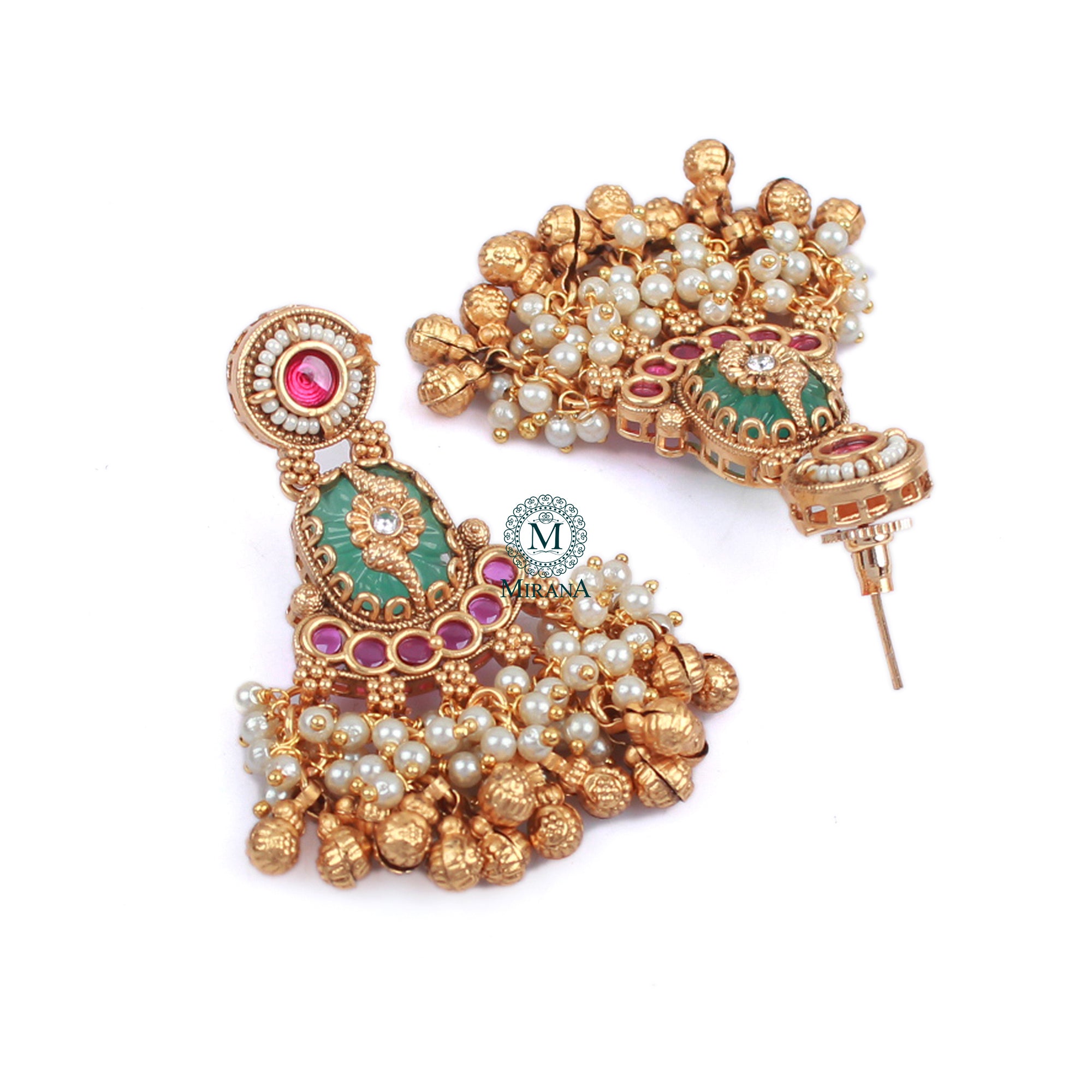 Deesha Pearl Antique Designer Earrings
