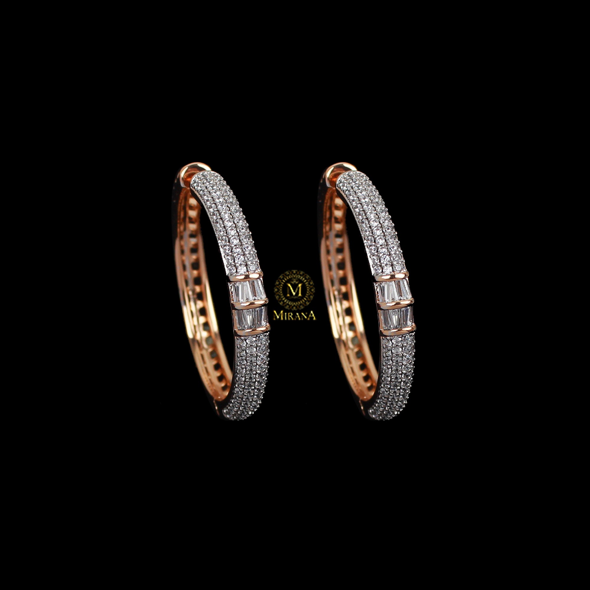 Aurora CZ Designer Hoop Hangings