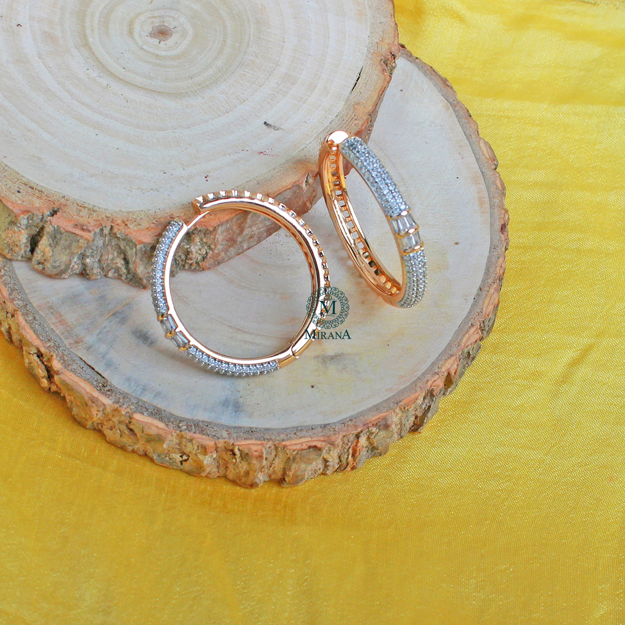 Aurora CZ Designer Hoop Hangings