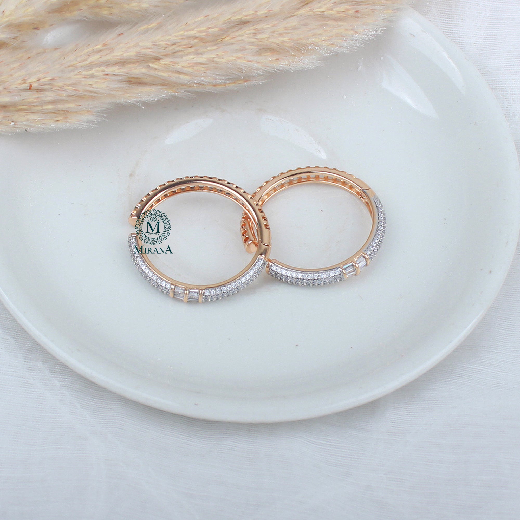 Aurora CZ Designer Hoop Hangings