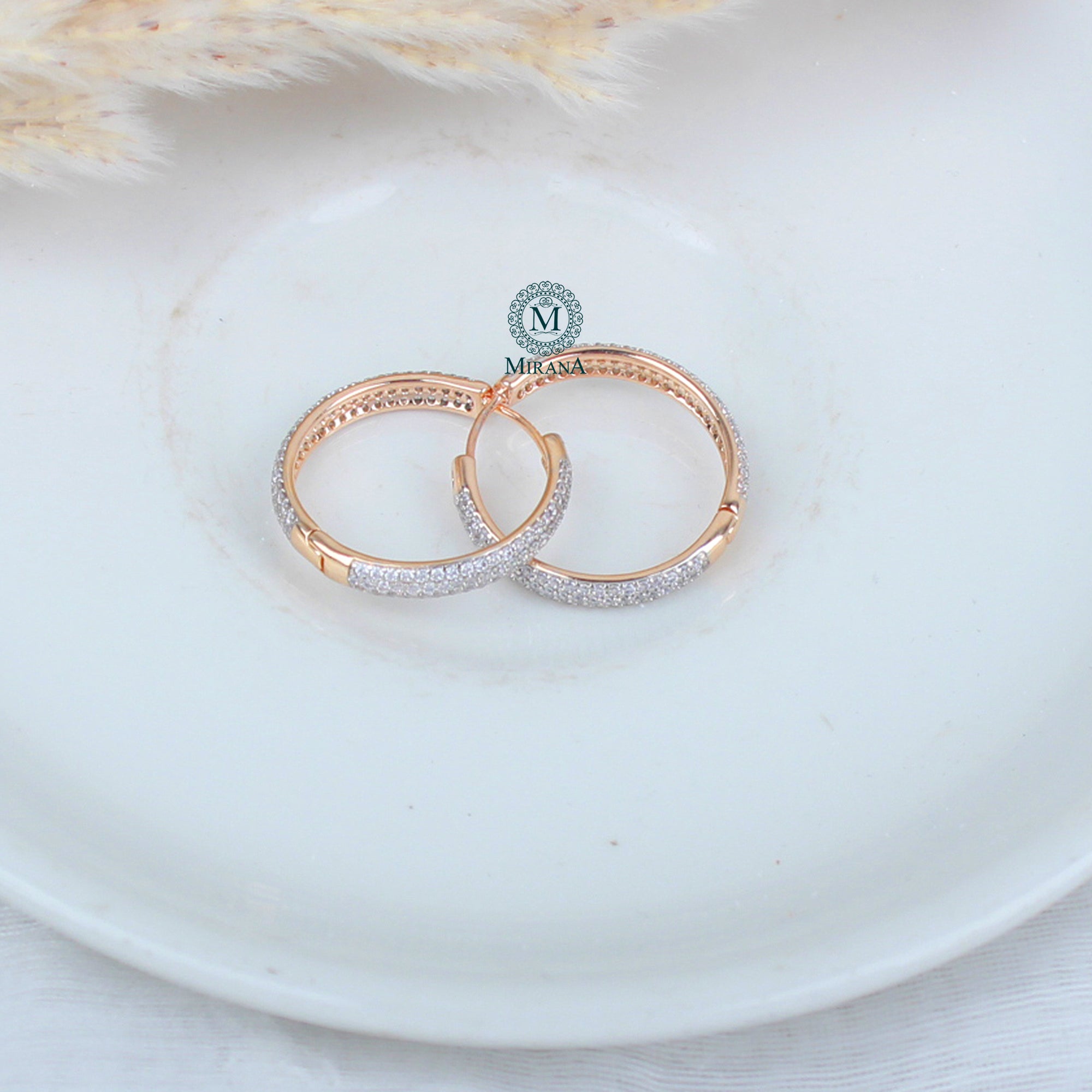 Maeve CZ Designer Hoop Hangings