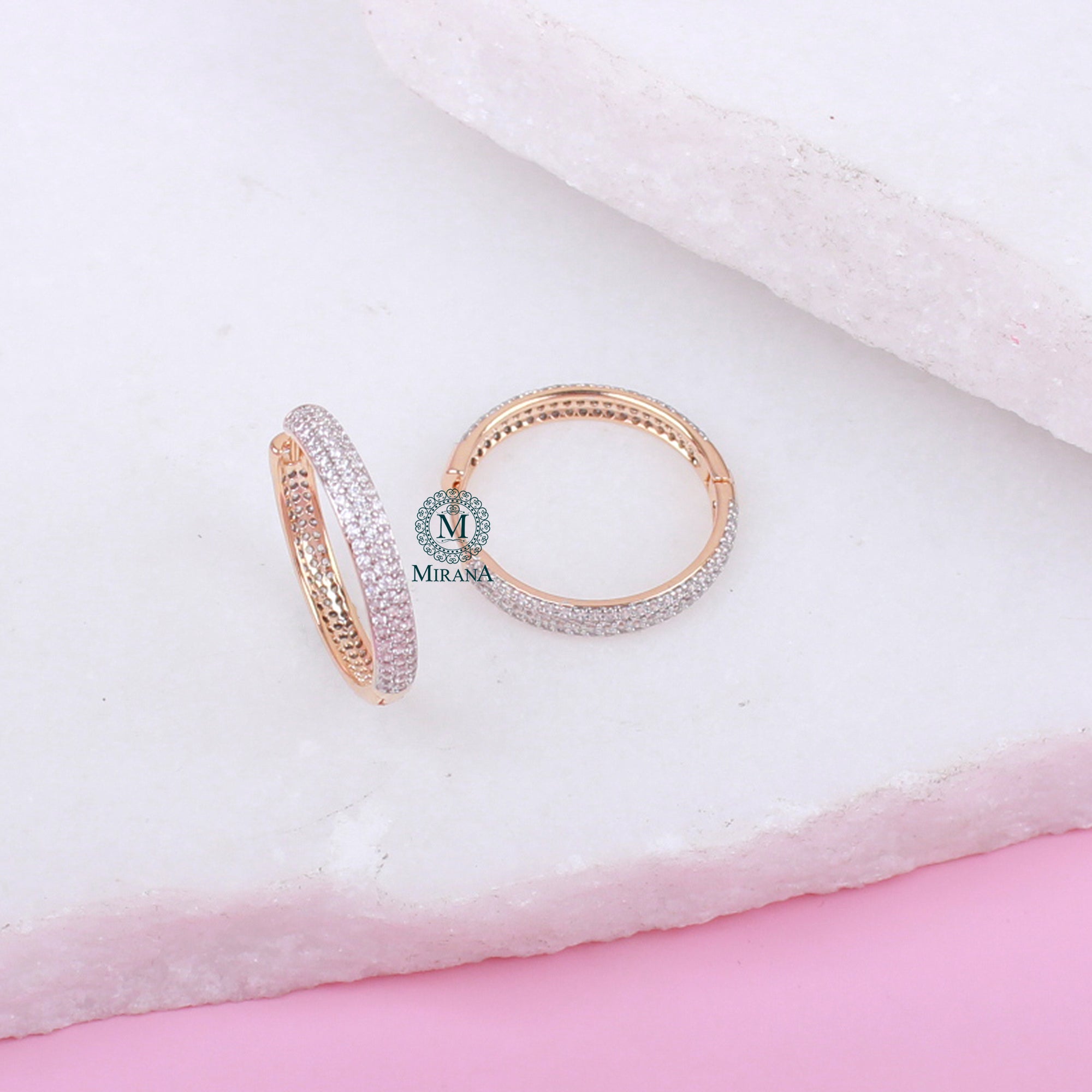 Maeve CZ Designer Hoop Hangings
