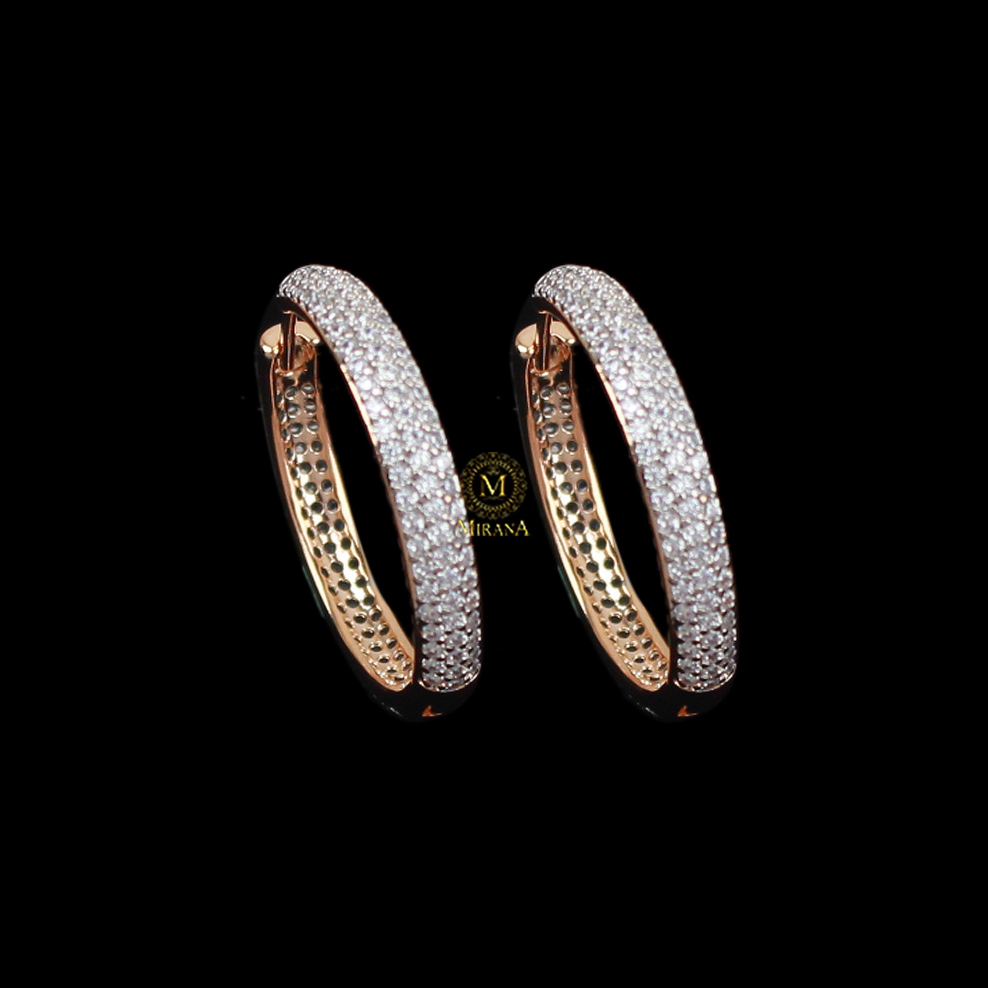 Maeve CZ Designer Hoop Hangings