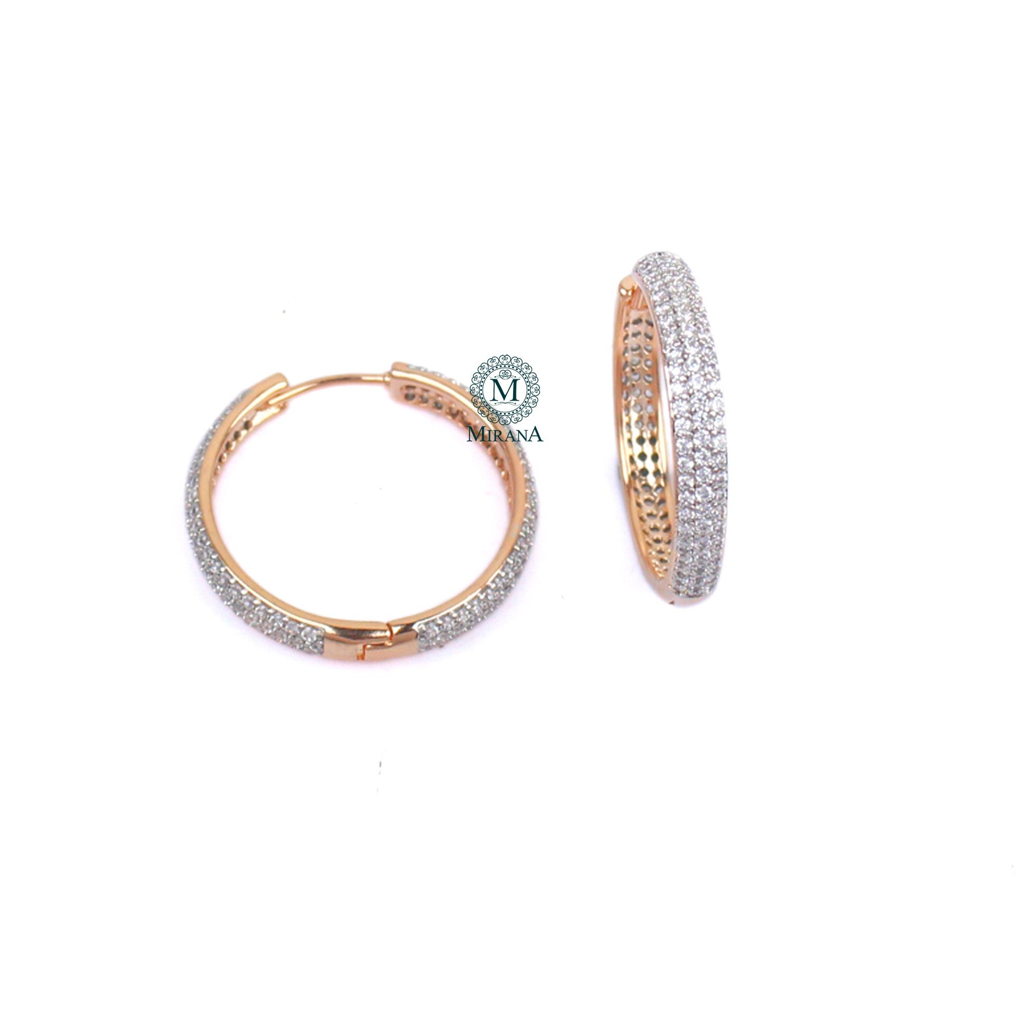Maeve CZ Designer Hoop Hangings