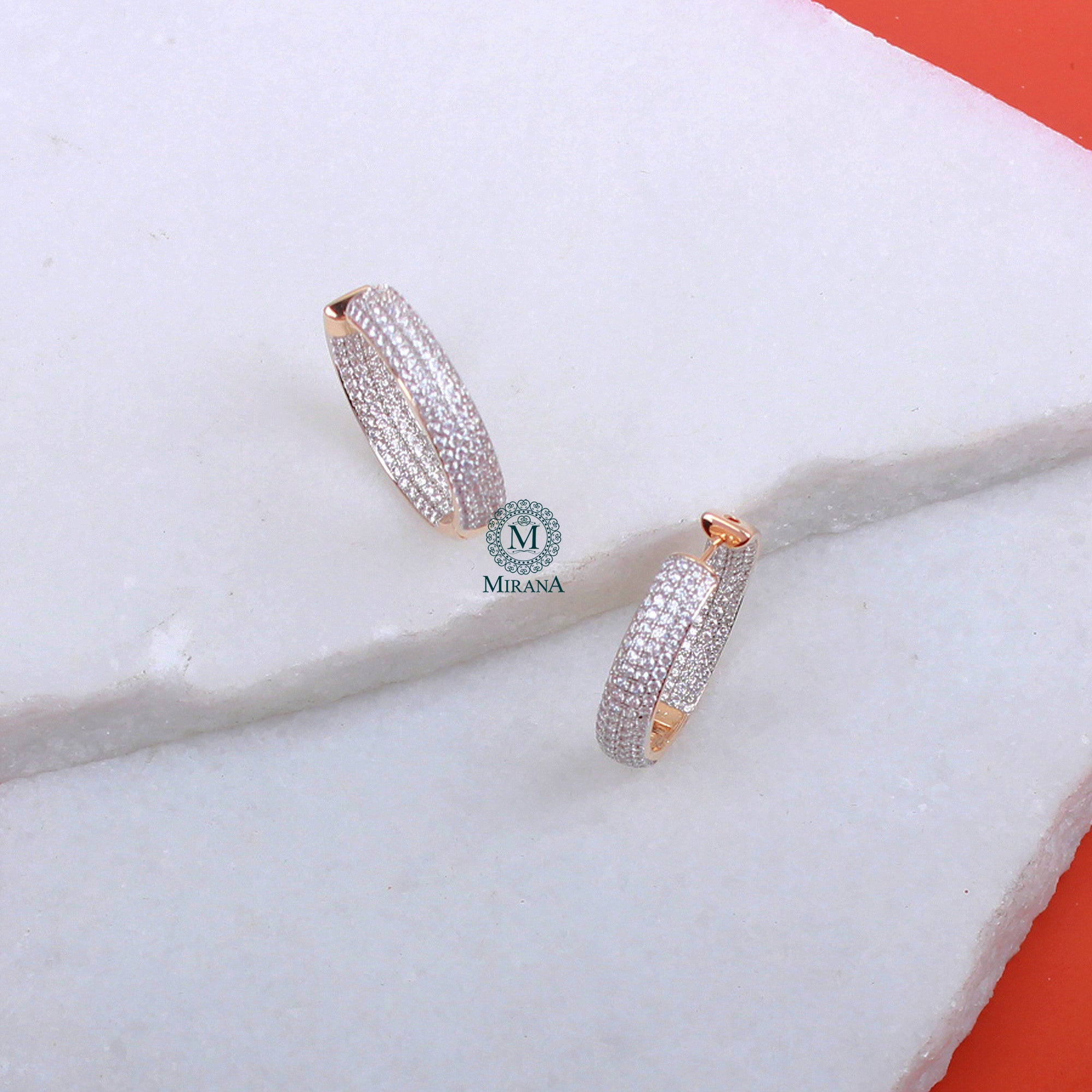 Grace CZ Designer Hoop Hangings