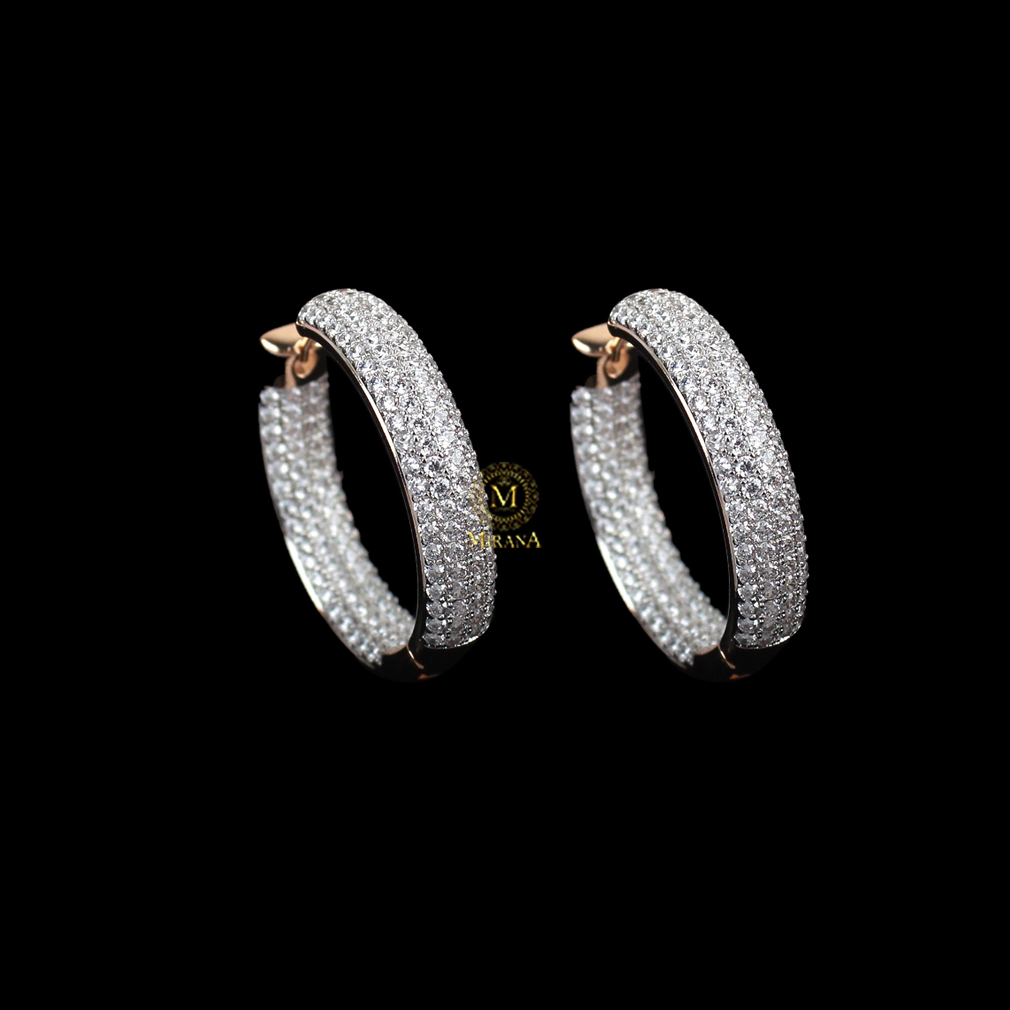 Grace CZ Designer Hoop Hangings